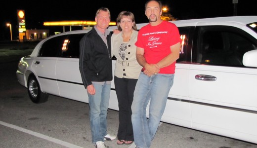 Brent, Dianne and Dale by limo